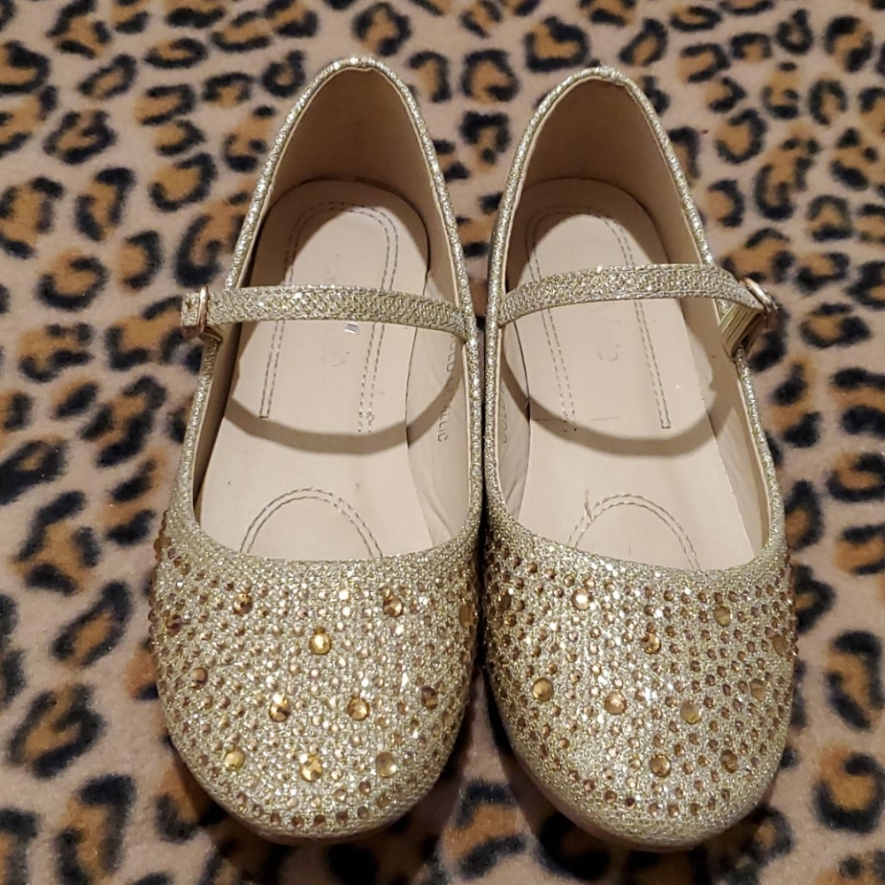 GOLD RHINESTONE FLATS